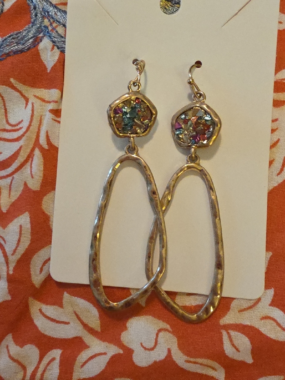 Gold-Tone Multicolor Drop Earrings - Women Jewelry